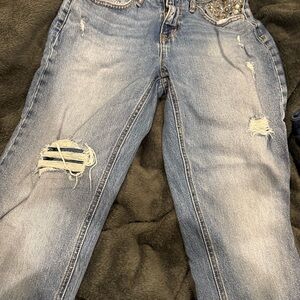 Edgely Light Blue Distressed Boyfriend Jeans